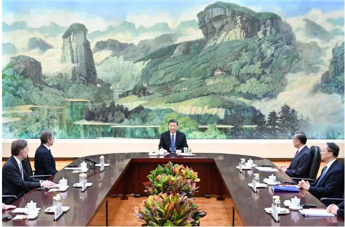 详讯丨习近平会见美国国务卿布林肯